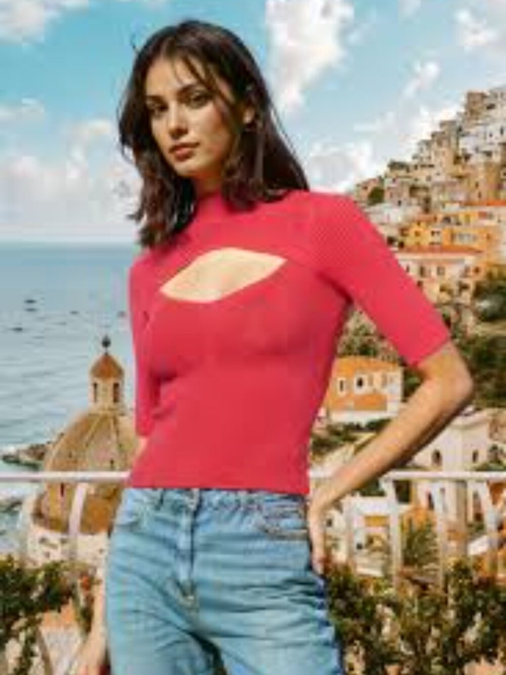 Bailey 44 Dark Pink Rebecca Sweater/ Top Size M NWT MSRP $198